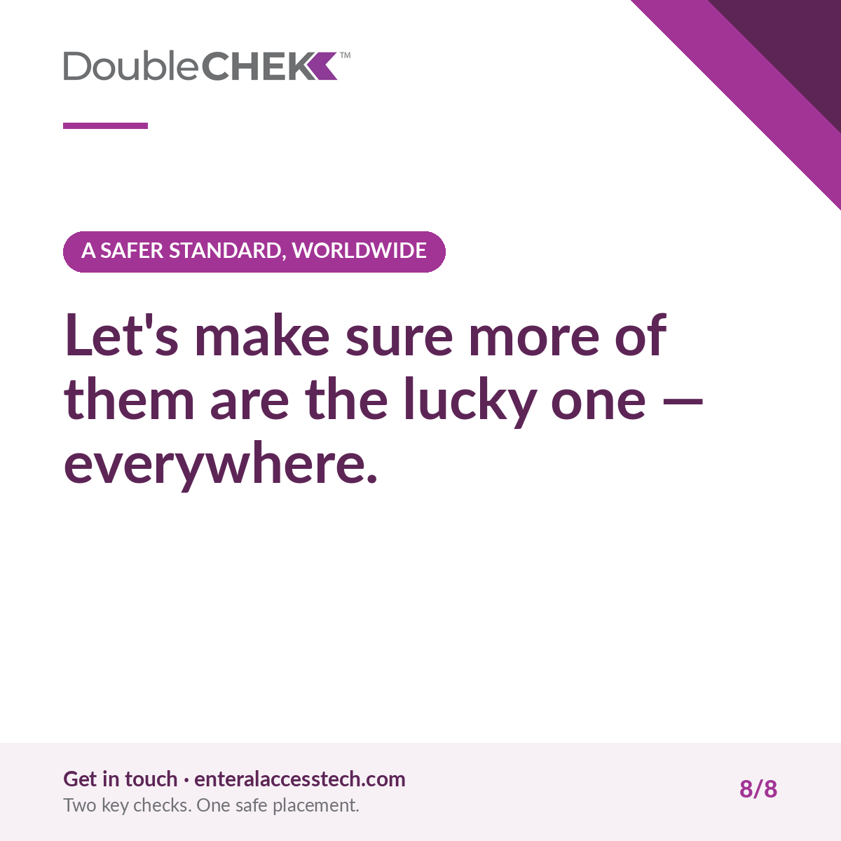 A safer standard, worldwide — DoubleCHEK